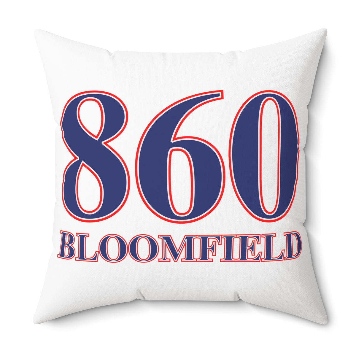 860 Bloomfield Red, White & Blue Spun Polyester Square Pillow