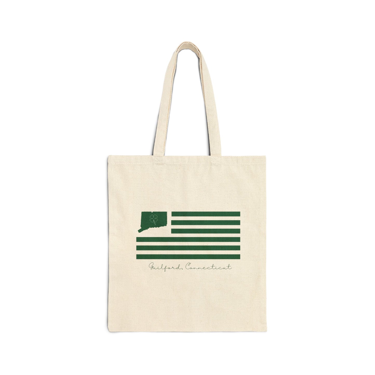 Guilford Connecticut St. Patrick’s Day Flag Cotton Canvas Tote Bag