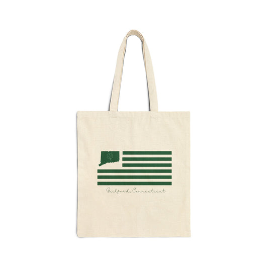 Guilford Connecticut St. Patrick’s Day Flag Cotton Canvas Tote Bag