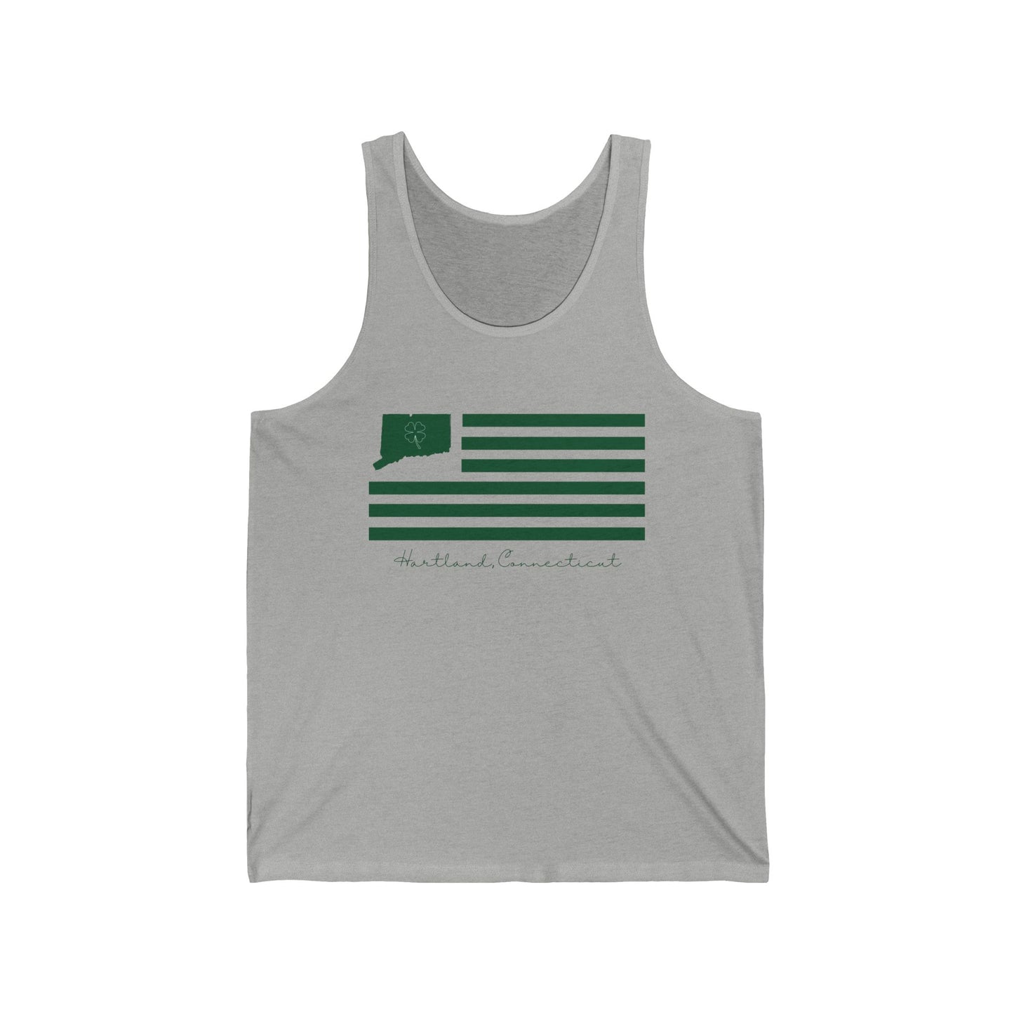 Hartland Connecticut St. Patrick’s Day Flag Unisex Jersey Tank Top