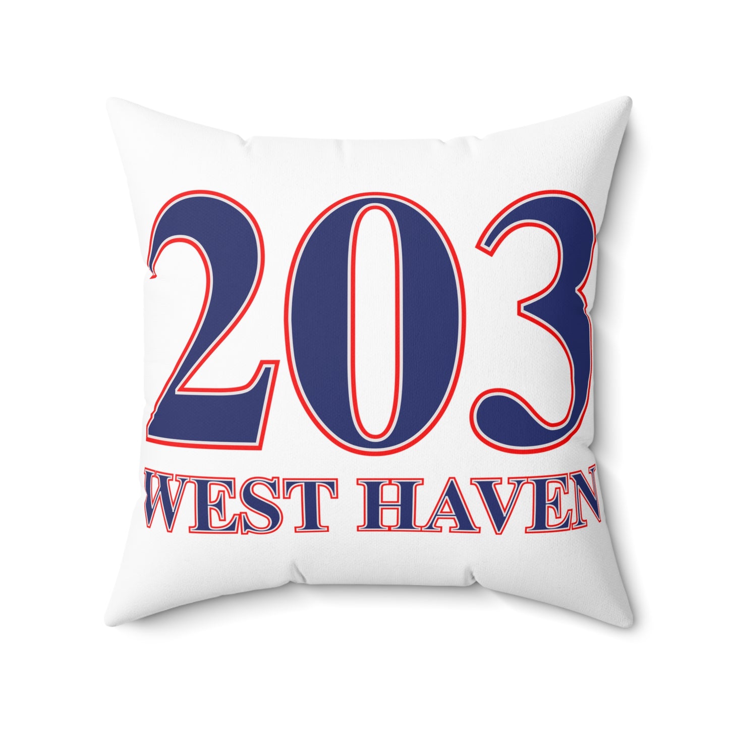 203 West Haven Red White & Blue Spun Polyester Square Pillow