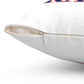 203 Orange Red White & Blue Spun Polyester Square Pillow
