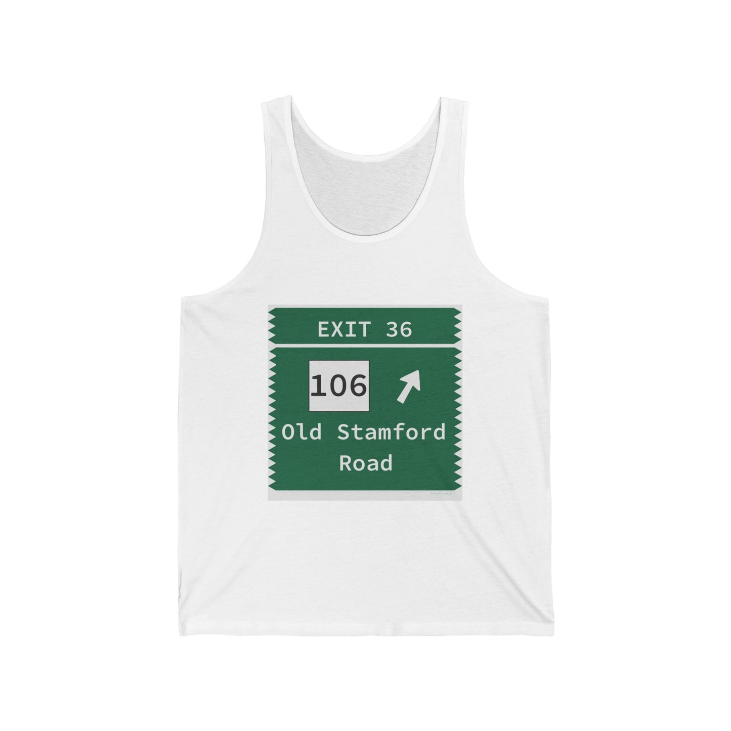 Vintage Merritt Parkway Exit 36 Sign Unisex Jersey Tank Top