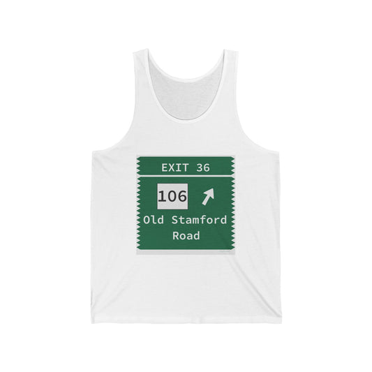 Vintage Merritt Parkway Exit 36 Sign Unisex Jersey Tank Top