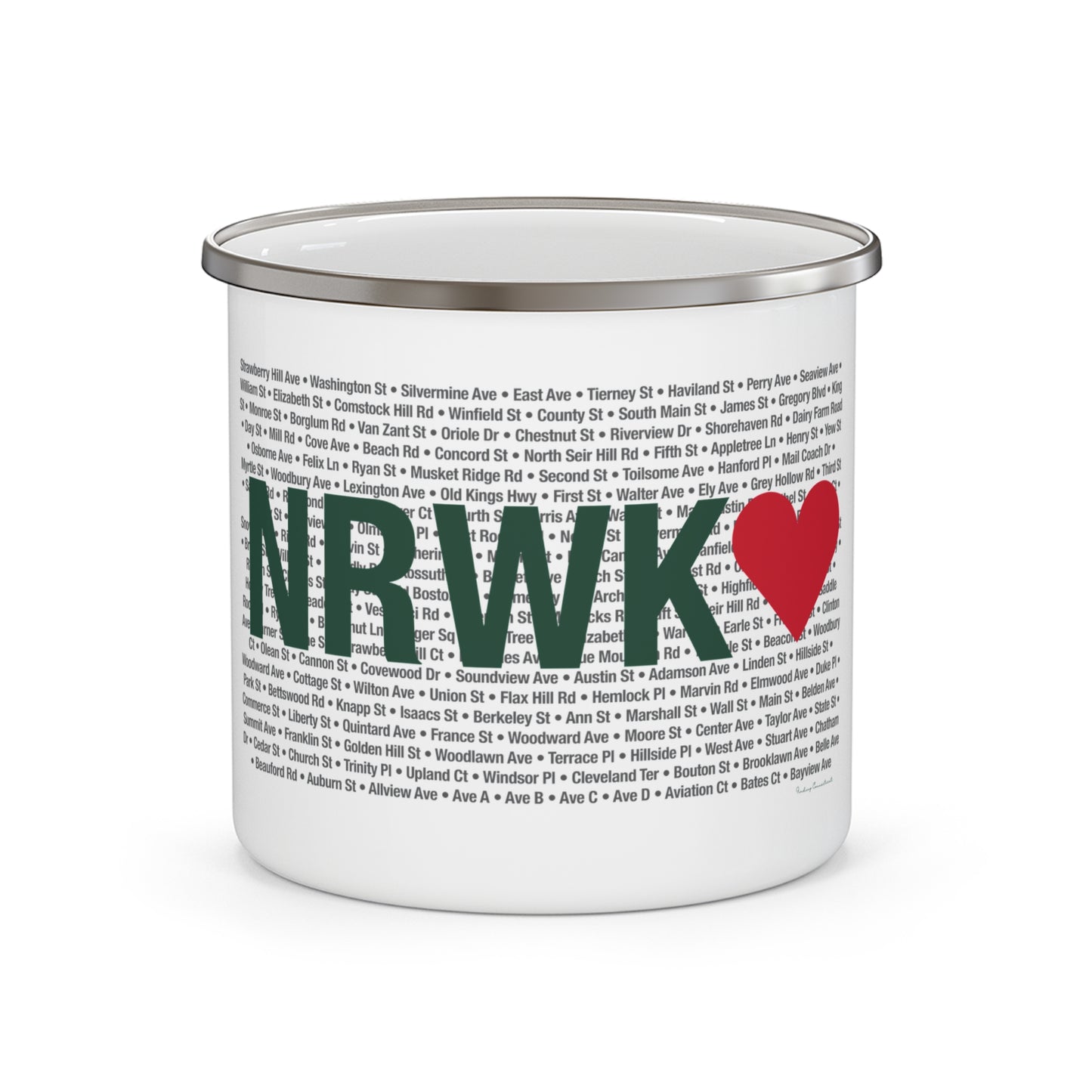 Norwalk Love Enamel Camping Mug