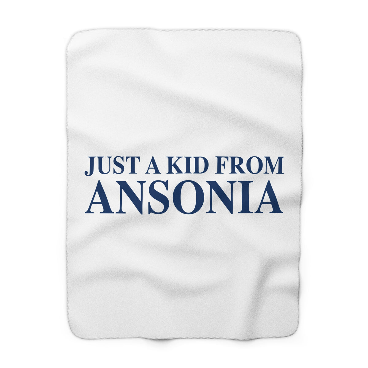 Just a kid from Ansonia  Sherpa Fleece Blanket