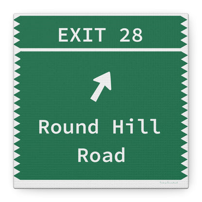 Vintage Merritt Parkway Exit 28 Sign Matte Canvas, Stretched, 1.25"