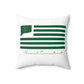 Norwich Connecticut St. Patrick’s Day Flag Spun Polyester Square Pillow