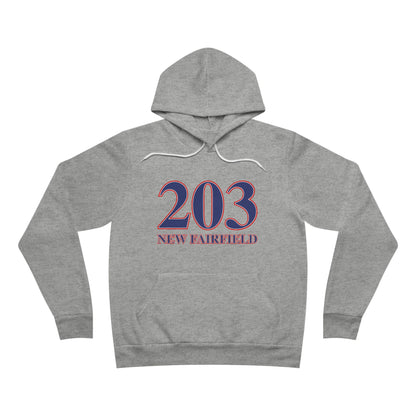 203 New Fairfield Red White & Blue Unisex Sponge Fleece Pullover Hoodie