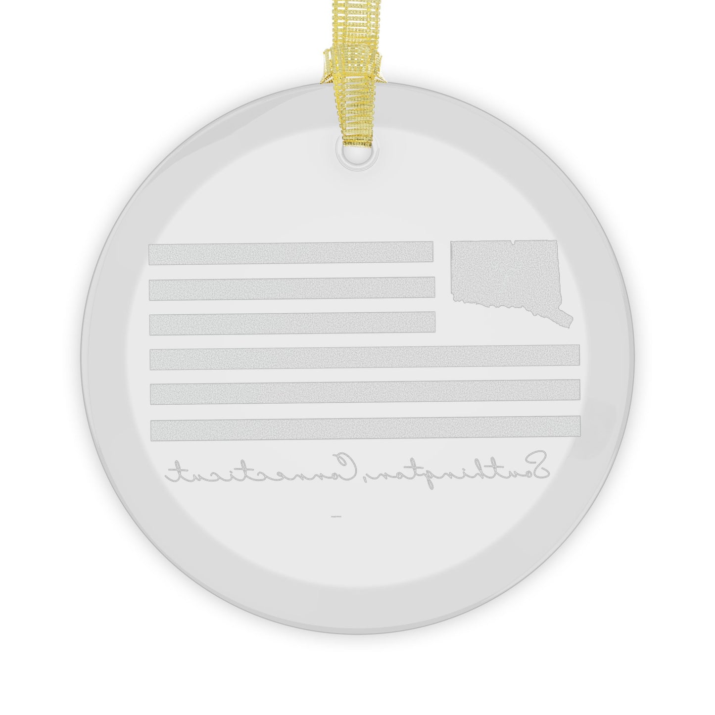 Southington Connecticut St. Patrick’s Day Flag Glass Ornaments