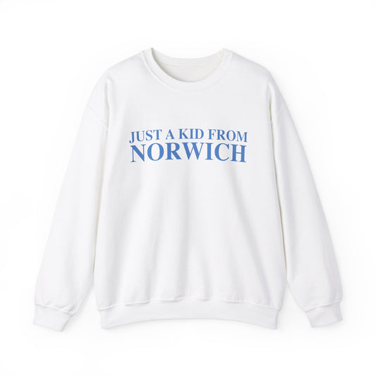 Just a kid from Norwich Unisex Heavy Blend™ Crewneck Sweatshirt