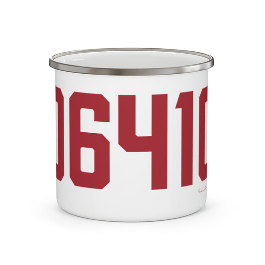 06410 Cheshire Connecticut Zip Code Enamel Camping Mug