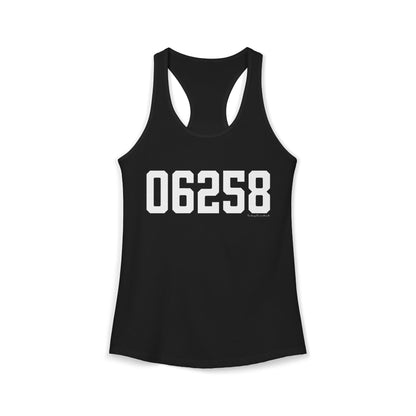06258 Pomfret CT Zip Code Women's Ideal Racerback Tank Top