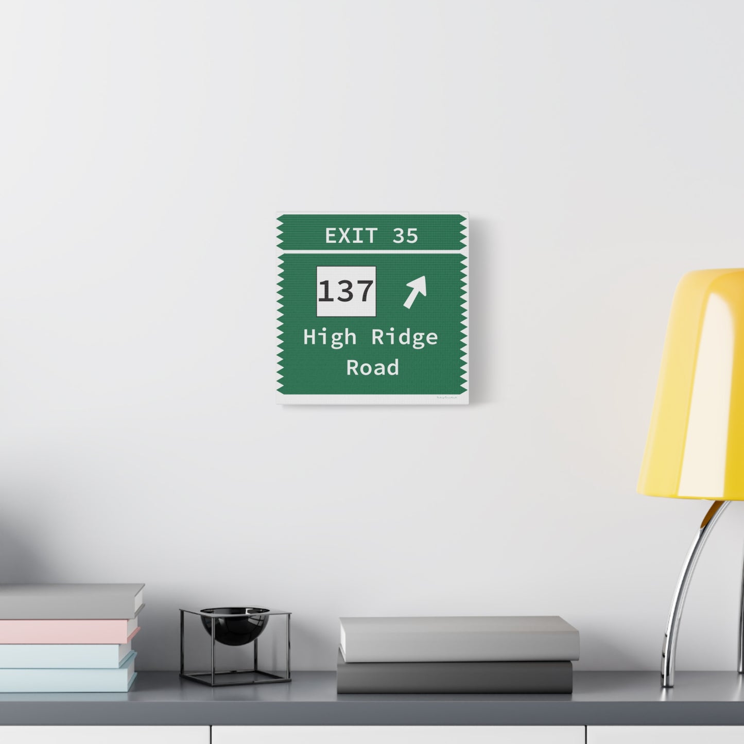 Vintage Merritt Parkway Exit 35 Sign Matte Canvas, Stretched, 1.25"