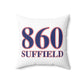 860 Suffield Red, White & Blue Spun Polyester Square Pillow