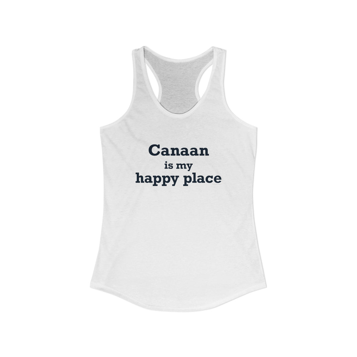 Canaan is my Happy Place Women's Ideal Racerback Tank Top