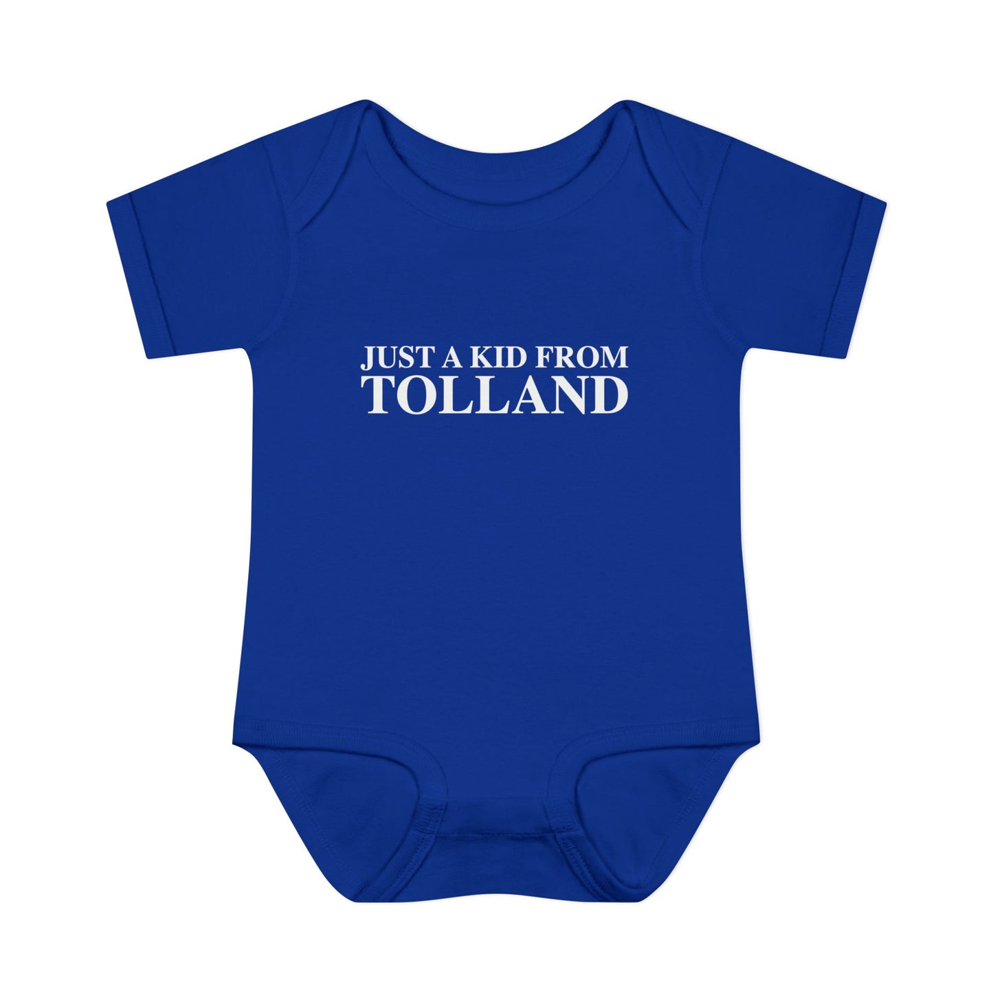 Just a kid from Tolland Infant Baby Rib Bodysuit