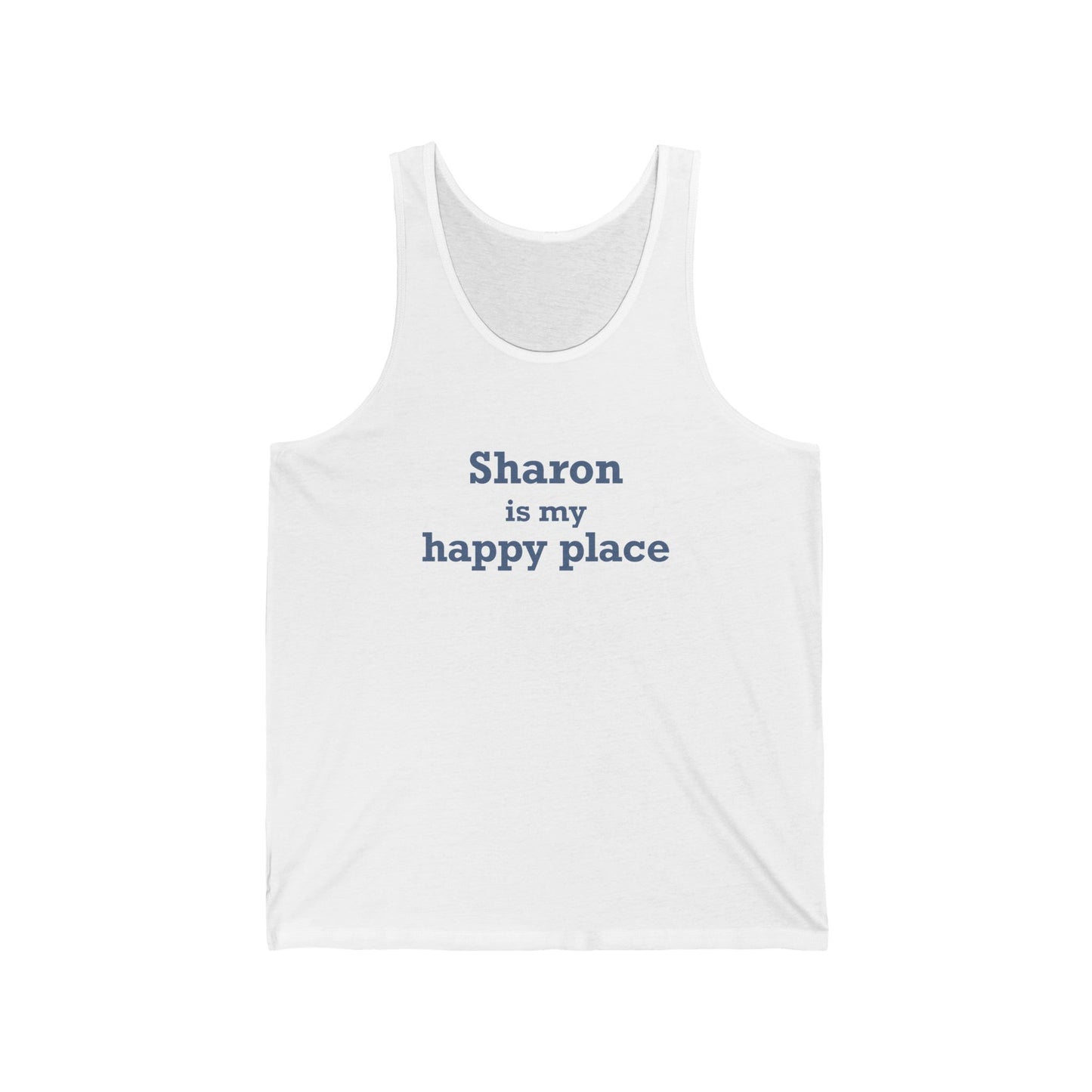 Sharon is My Happy Place Unisex Jersey Tank Top