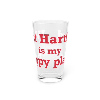West Hartford is My Happy Place Pint Glass, 16oz
