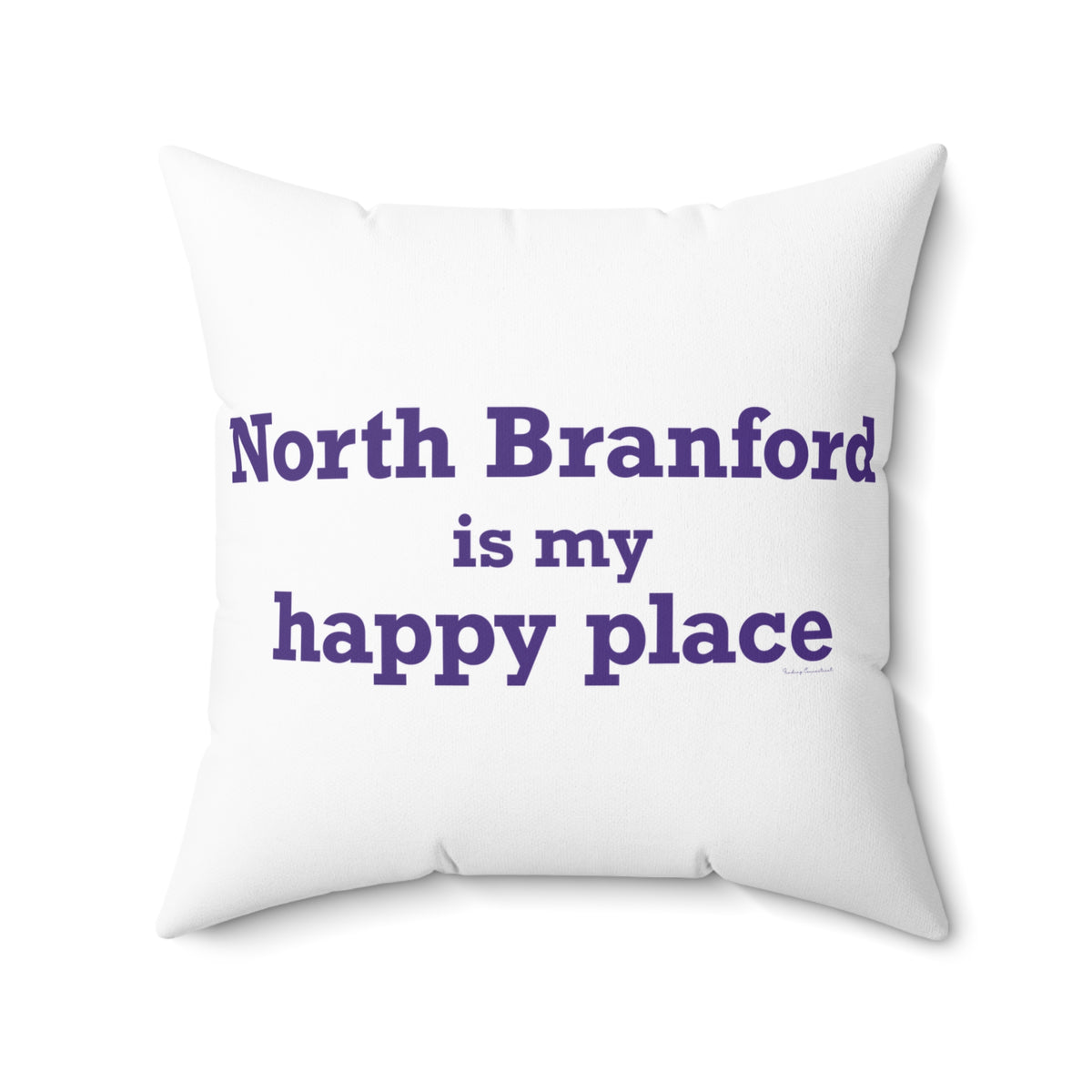 North Branford is My Happy Place Polyester Square Pillow
