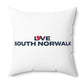 Love South Norwalk Spun Polyester Square Pillow