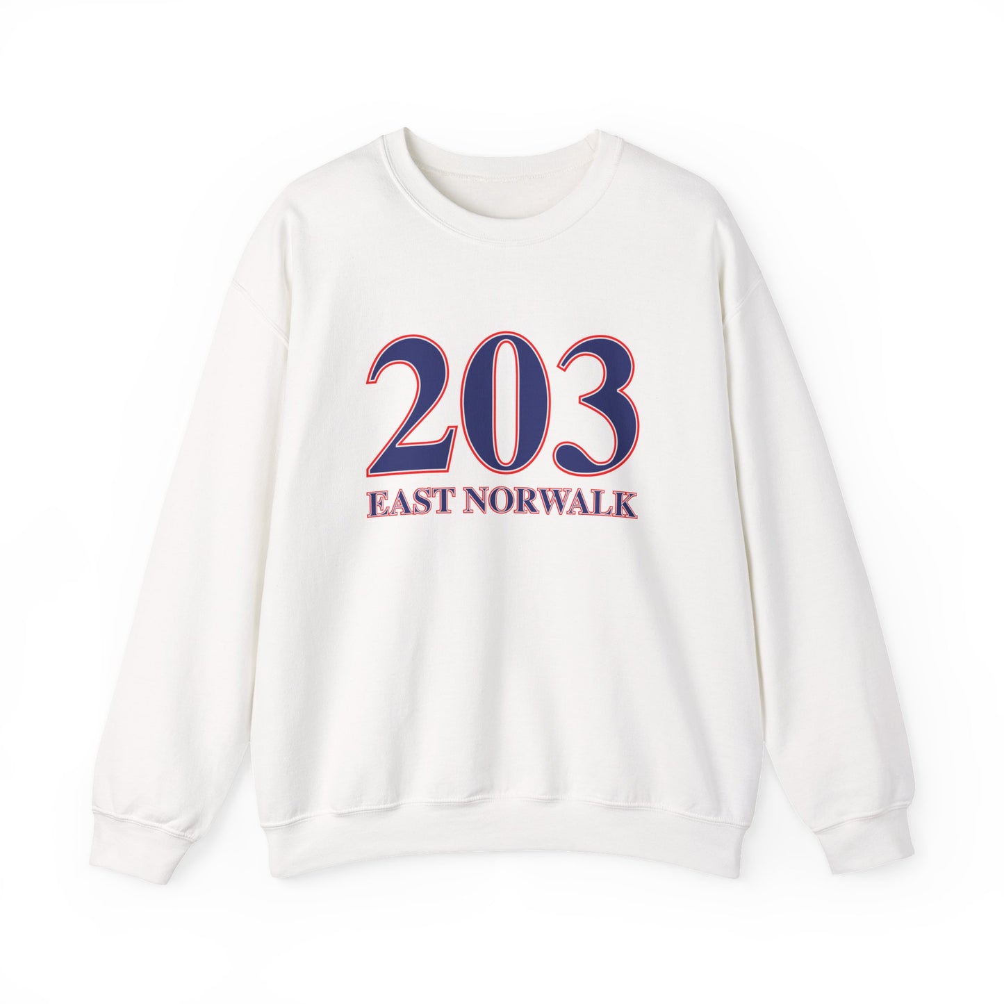 203 East Norwalk Red, White & Blue Unisex Heavy Blend™ Crewneck Sweatshirt