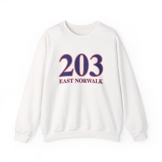 203 East Norwalk Red, White & Blue Unisex Heavy Blend™ Crewneck Sweatshirt