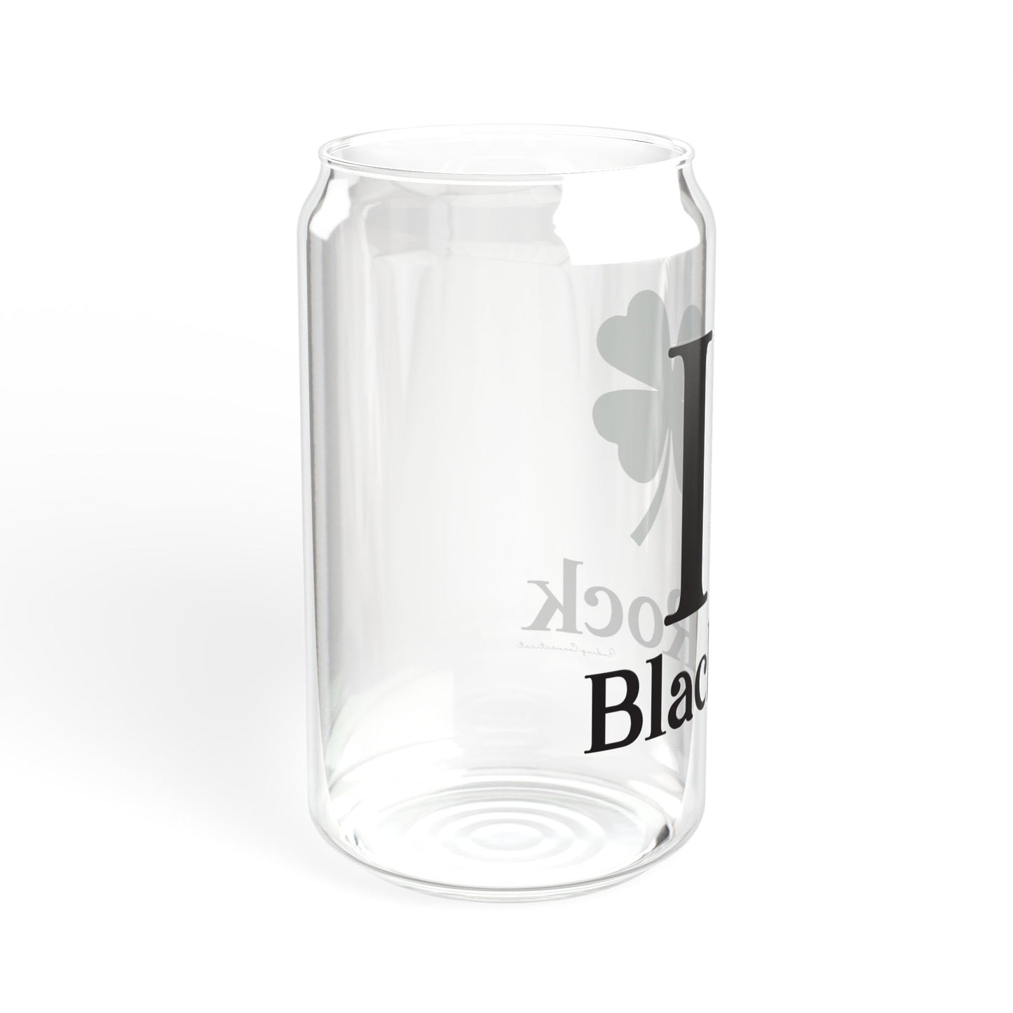 I Clover Black Rock Sipper Glass, 16oz