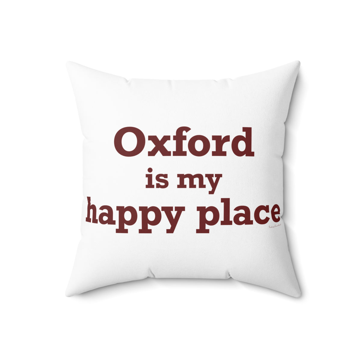 Oxford is My Happy Place Polyester Square Pillow