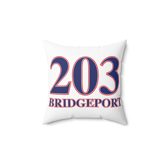 203 Bridgeport Red White & Blue Spun Polyester Square Pillow