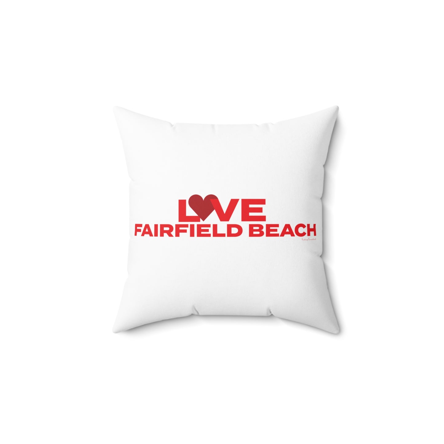 Love Fairfield Beach Spun Polyester Square Pillow