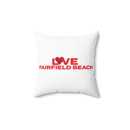 Love Fairfield Beach Spun Polyester Square Pillow