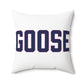 Goose Zip Code Blue & Purple Spun Polyester Square Pillow