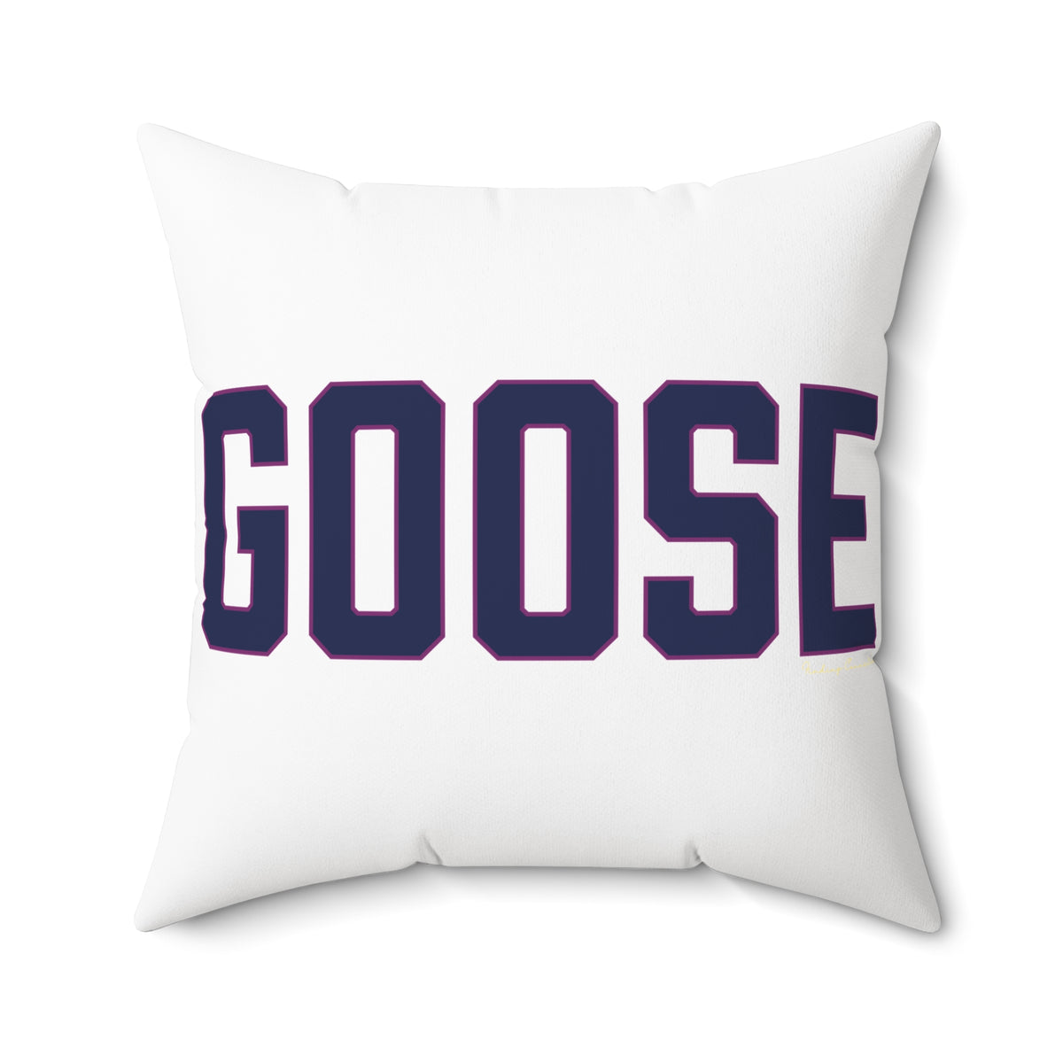Goose Zip Code Blue & Purple Spun Polyester Square Pillow