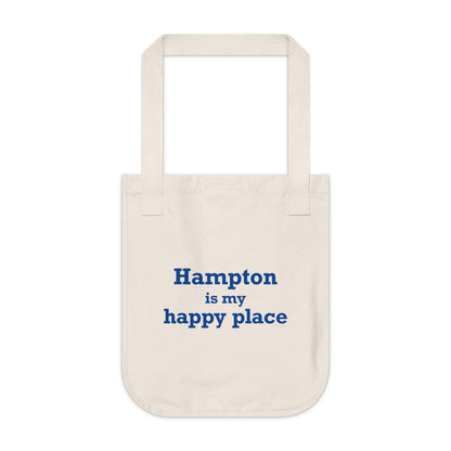 Hampton is My Happy Place Organic Canvas Tote Bag