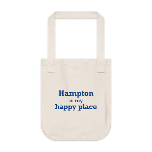 Hampton is My Happy Place Organic Canvas Tote Bag