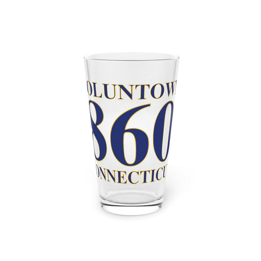 Voluntown 860 Connecticut Pint Glass, 16oz