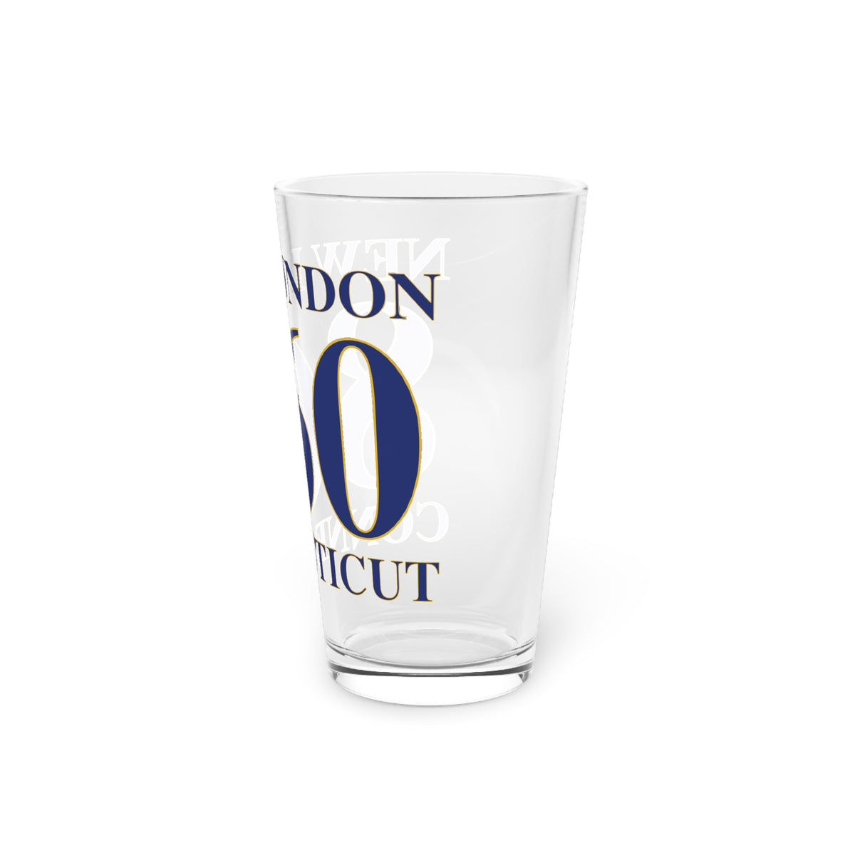 New London 860 Connecticut Pint Glass, 16oz