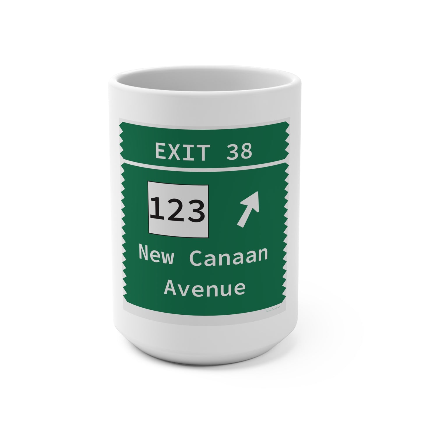 Vintage Merritt Parkway Exit 38 Sign Mug 15oz
