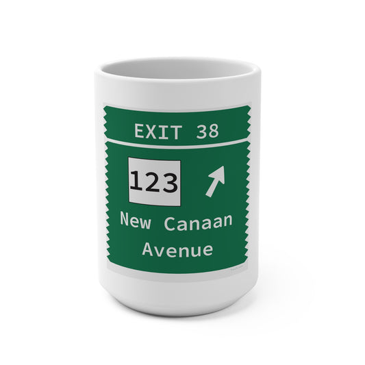Vintage Merritt Parkway Exit 38 Sign Mug 15oz