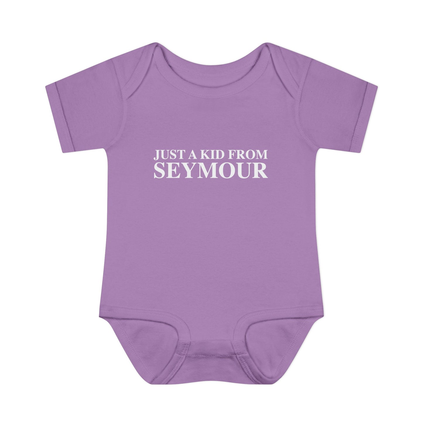 Just a kid from Seymour Infant Baby Rib Bodysuit