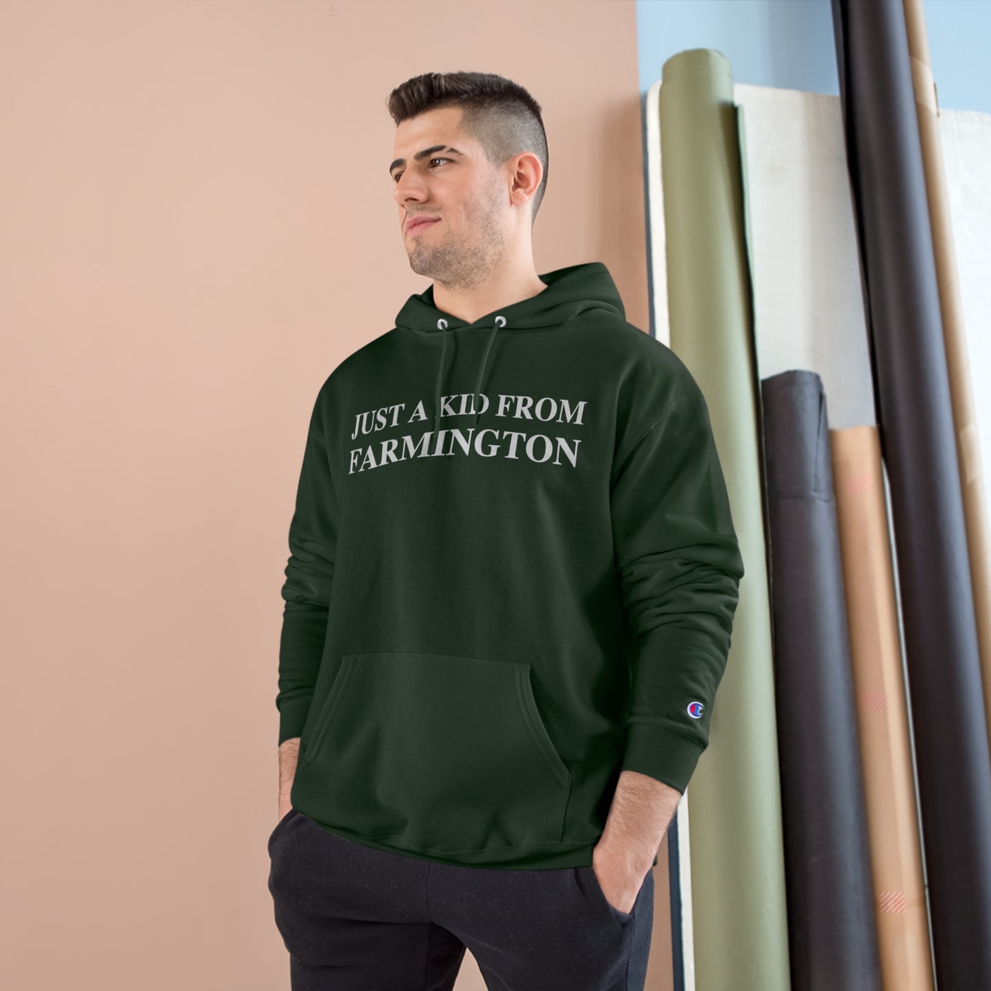 Just a kid from Farmington Champion Hoodie