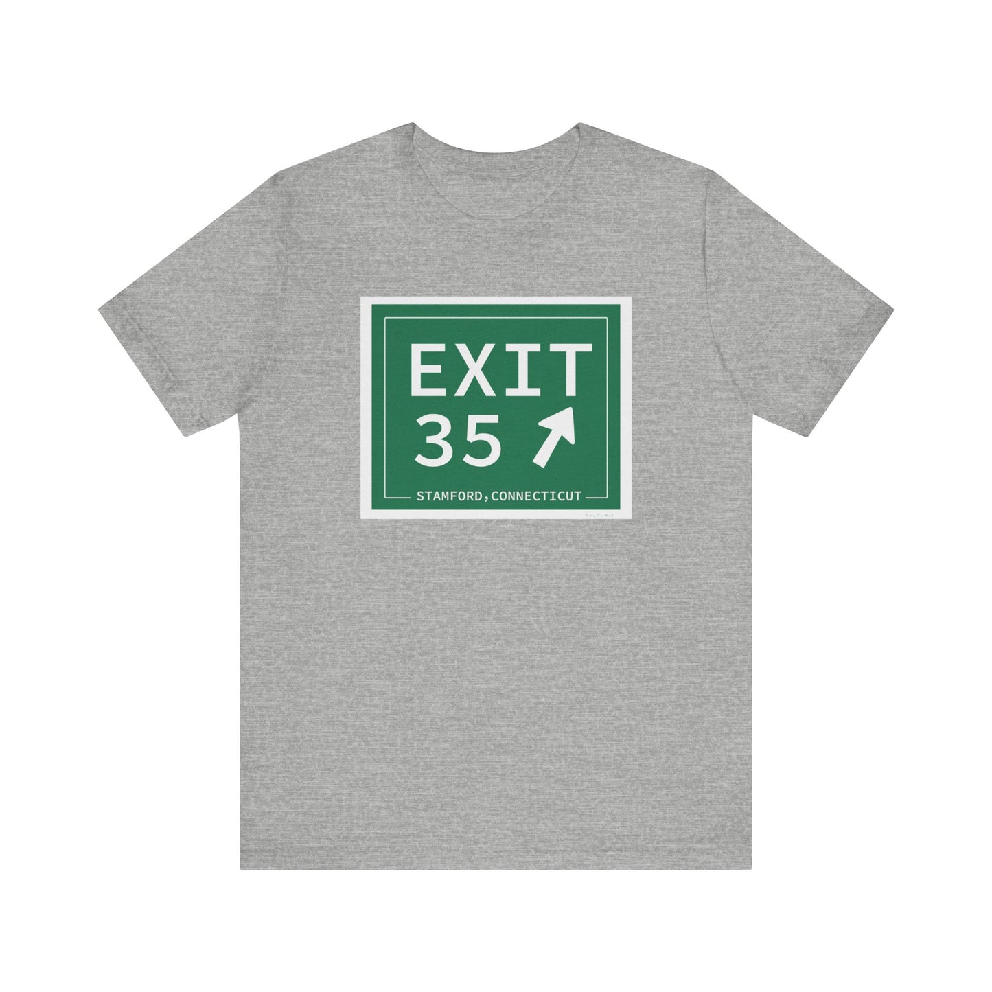 Vintage Exit 35 Merritt Parkway Sign Unisex Jersey Short Sleeve T-Shirt