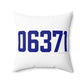06371 Lyme Connecticut Zip Code Spun Polyester Square Pillow