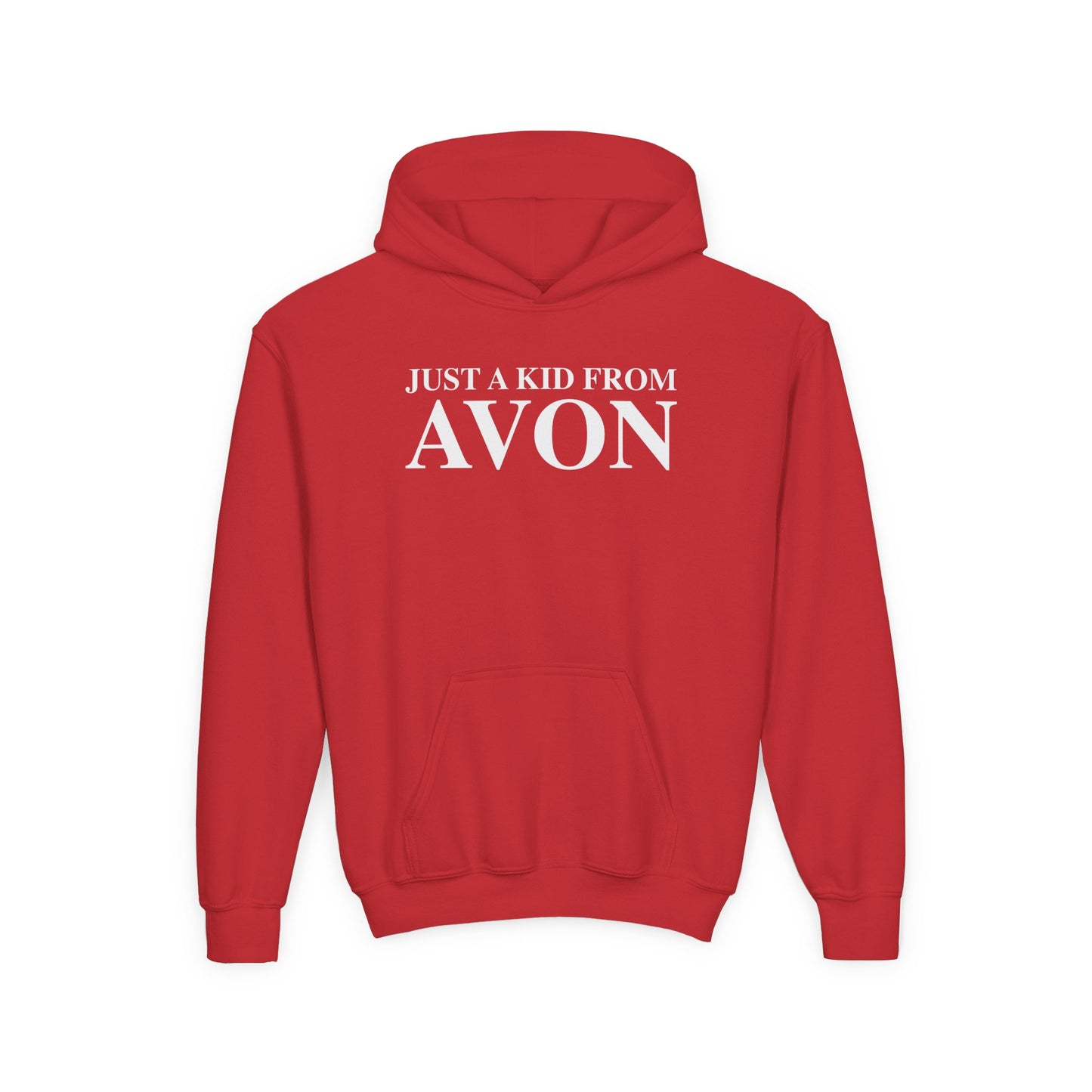 Just a kid from Avon Youth Heavy Blend Hooded Sweatshirt