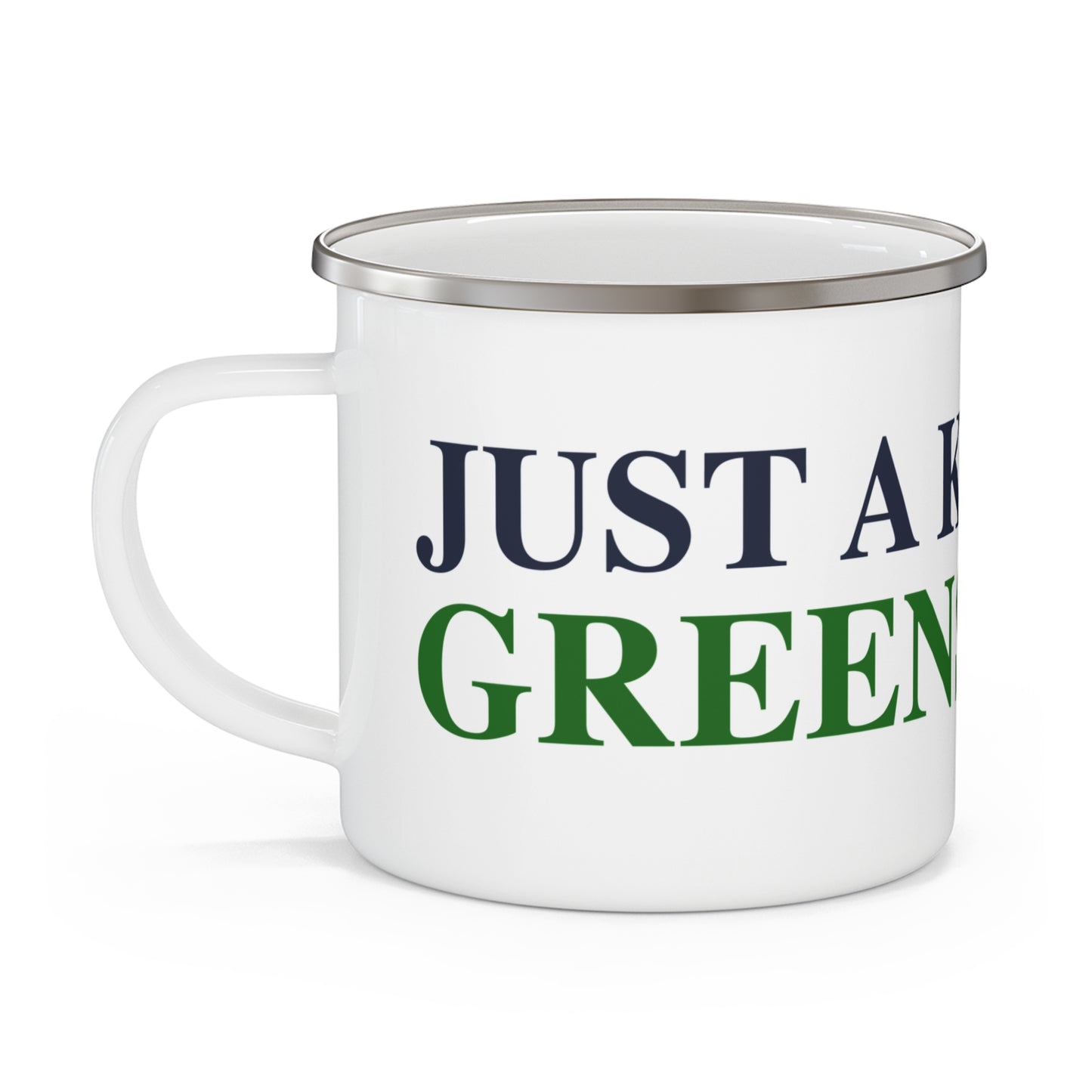 Just a kid from Greens Farms Enamel Camping Mug