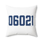 06021 Colebrook Connecticut Zip Code Polyester Square Pillow