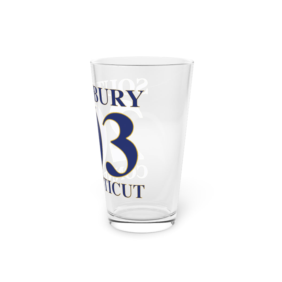 Southbury 203 Connecticut Pint Glass, 16oz