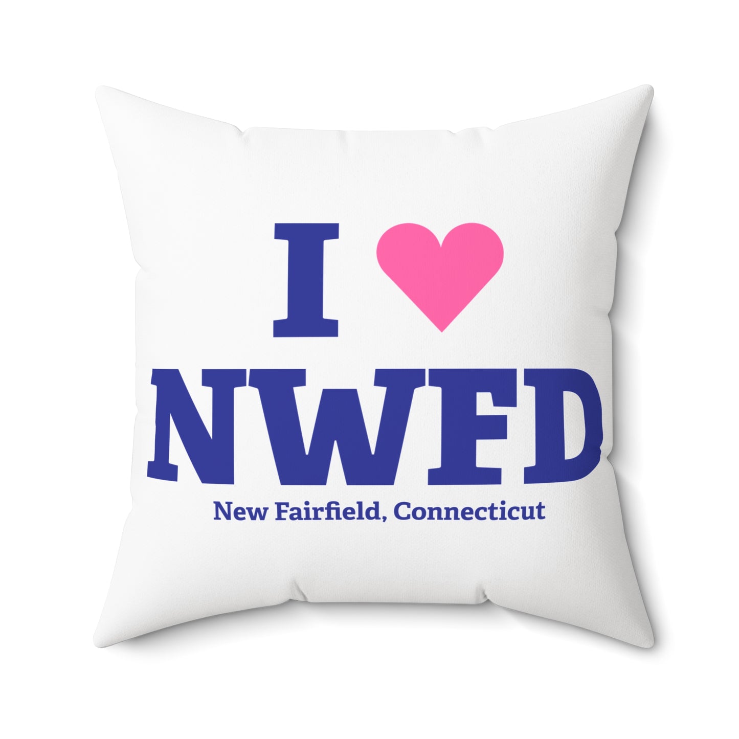 I Heart NWFD Spun Polyester Square Pillow