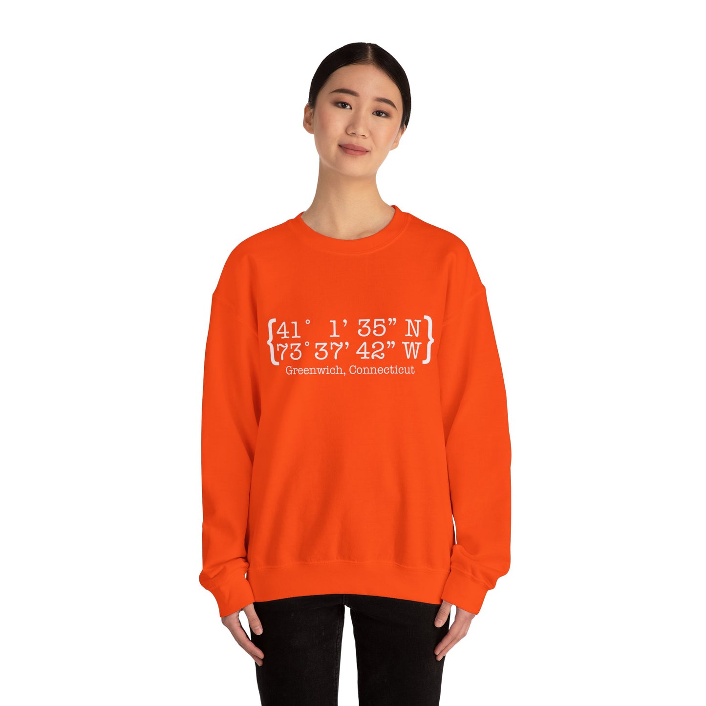 Greenwich Coordinates Unisex Heavy Blend™ Crewneck Sweatshirt